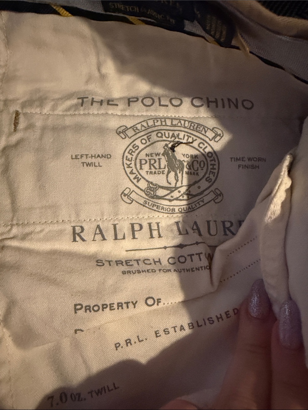 Men's Khaki Ralph Lauren Polo Cotton Blend Shorts - 34 - Picture 3 of 5